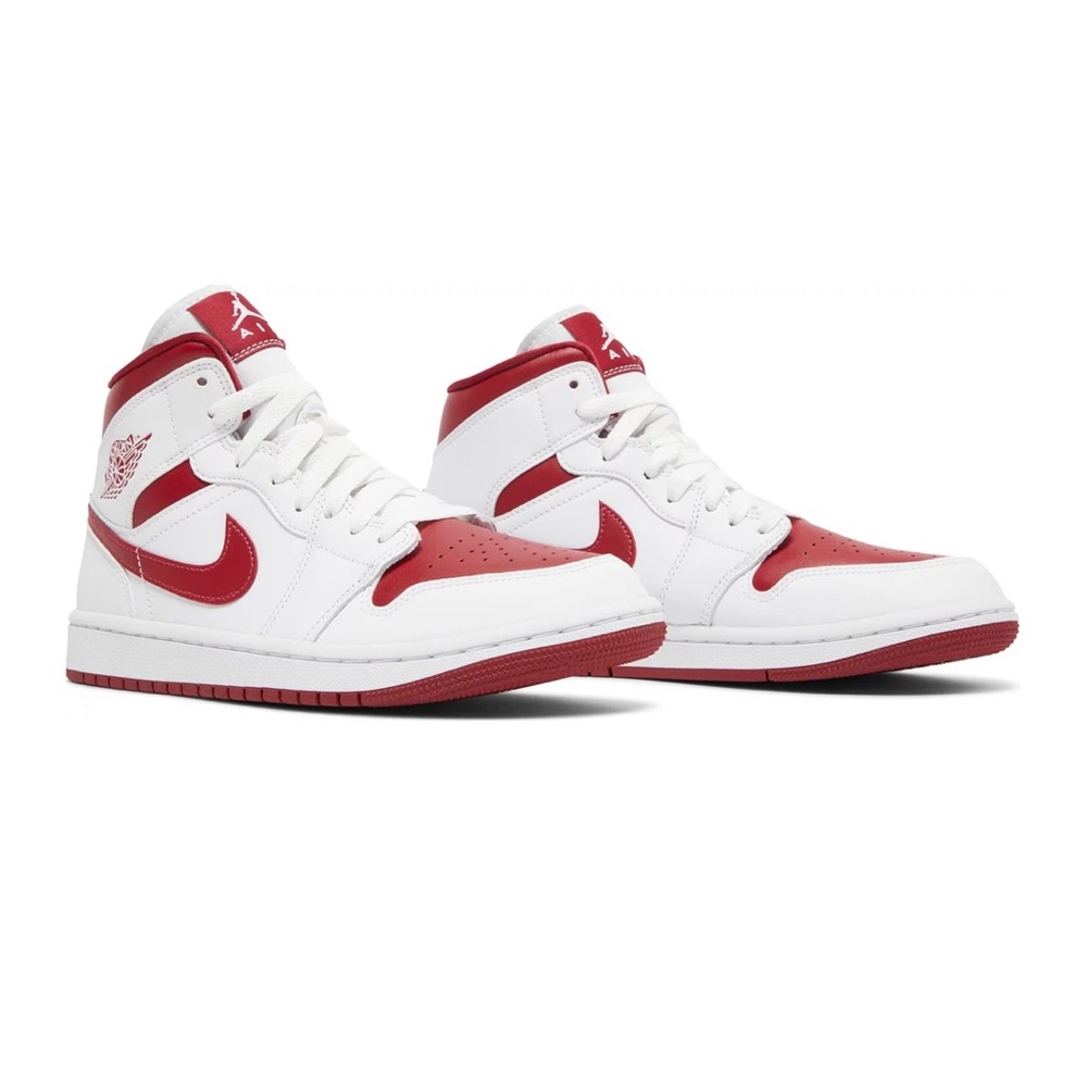 Wmns Air Jordan 1 Mid 'White Pomegranate'
